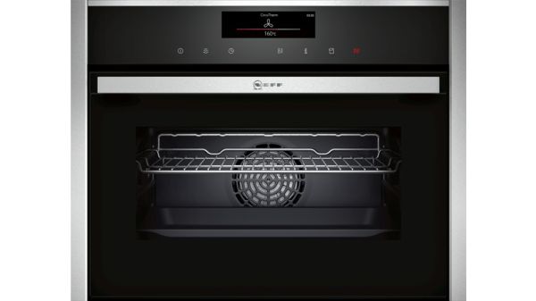 N 90 Built-in compact oven with steam function 60 x 45 cm Stainless steel C18FT56H0B C18FT56H0B-1