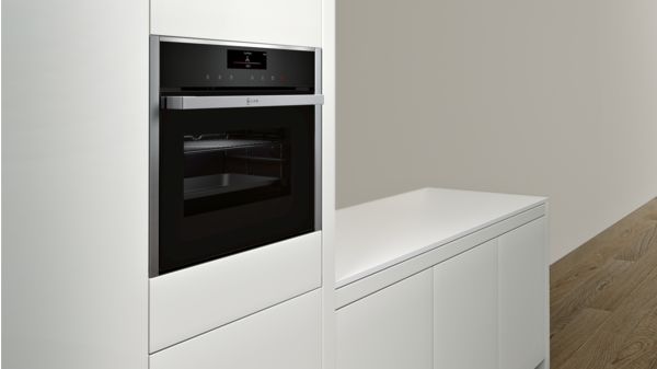 N 90 Built-in compact oven with steam function 60 x 45 cm Stainless steel C18FT56H0B C18FT56H0B-2